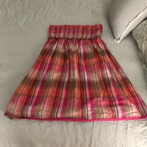 Multi- color strapless swimsuit cover